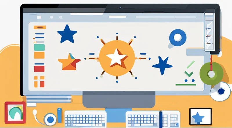 办公软件怎么画星